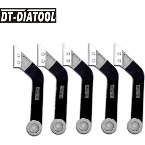 DT-DIATOOL 5pcs Grout Saw Portable Tungsten Carbide Edge Blade Seam cleaner Blade Tiling Pointing Tile Cleaning Remover Tool