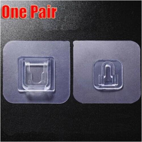 Double sided adhesive wall hooks Wall Hanger Strong Transparent Suction Cup Sucker Hook Wall Storage Holder