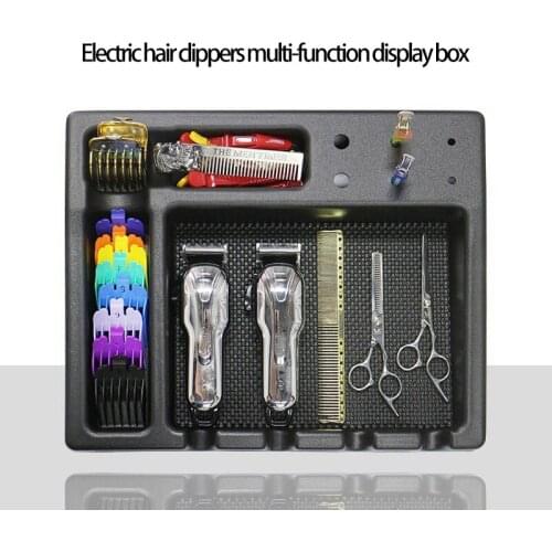 Electric Shaver Trimmer Attachment and Accessories Storage Case Barber Clipper Tray Anti-Slip Salon Clippers Organizer