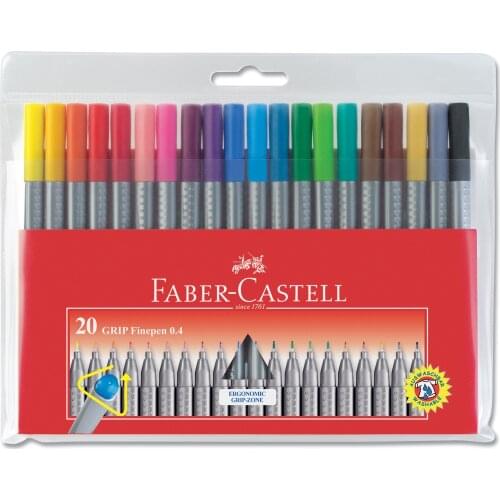 Faber Castell Grip Finepen 0.4 mm 20 pcs