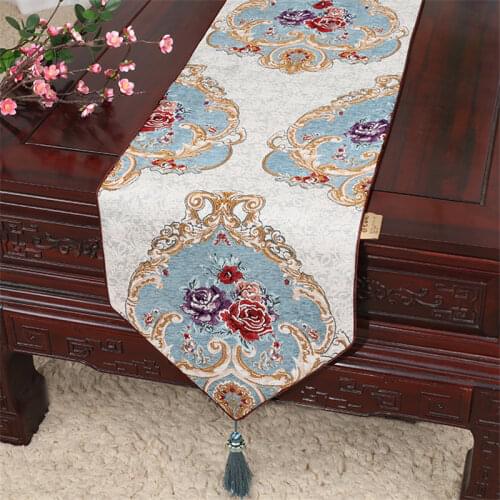 Proud Rose Chinese Chenille Table Bedroom Runner Table Cloth Decor Table Flag Hotel Tea Table Cloth High-grade Bed Flag Pendant