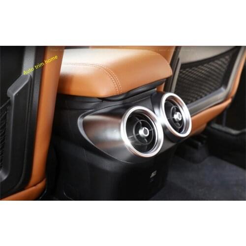 LAPETUS Interior Refit Kit Armrest Box Rear AC Air Vent Outlet Decorative Frame Cover Trim For Alfa Romeo Giulia 2016 - 2020