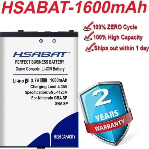 Top Brand 100% New 1600mAh Rechargeable Lithium-ion Battery for Nintendo GBA SP GBASP in stock