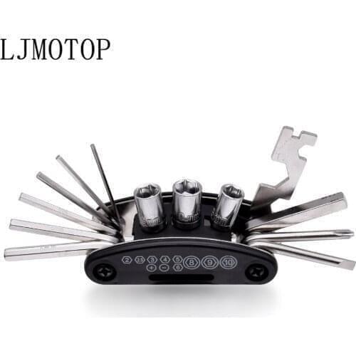 Multifunction Motorcycle Repairing Tools 15 In 1 Folding Wrench Screwdriver For Honda CRF1000L AFRICA TWIN CB 600F F600 CBR600F