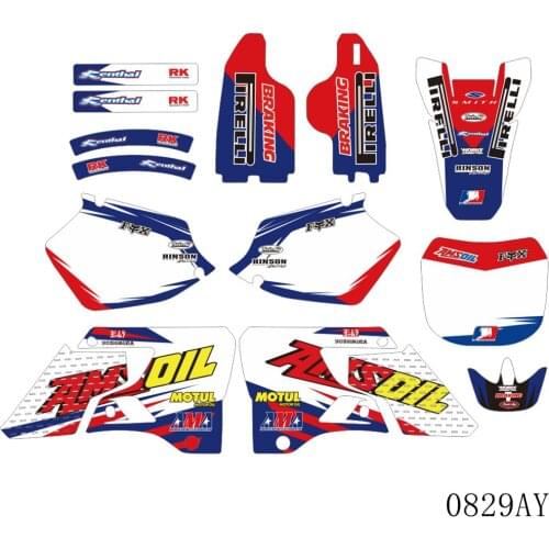 Full Graphics Decals Stickers Motorcycle Background Custom 3M For YAMAHA YZ125 YZ250 YZ 125 YZ 250 1996 1997 1998 1999 2000 2001
