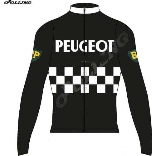 Multi Types Black Thin / Winter Thermal Fleece Classical Retro New Team Long Sleeves Cycling Jerseys Customized Orolling Maillot