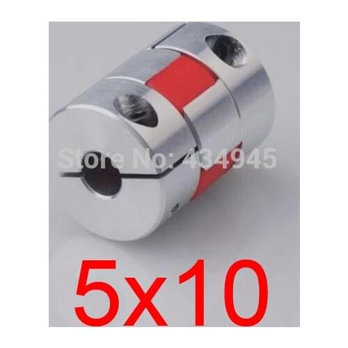New 5x10 5mm 10mm aluminium flexible shaft Jaw spider Plum Coupling servo motor rolling ball screw coupler CNC Encoders D25 L30