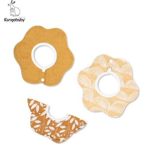 New Arrival Kangobaby 360 Degree Rotation Baby Kids Bandana Burp Cloth Bib Newborn Saliva Towel