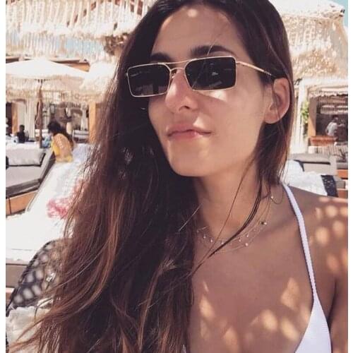 2019 New Square Sunglasses Women Men Mirror Steampunk Metal Frame Sun Glasses Summer Vintage Eyewear Gafas de sol UV400