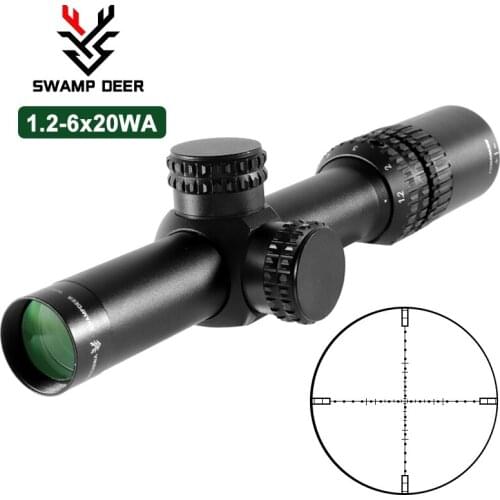 SWAMP DEER 1.2-6X20 SFP Hunting Scopes Tactical Reticle Cross Sight Rifle scope Hunting Rifle Scope AR15