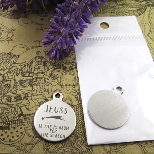 20pcs--"jeuss is the reason for the season"stainless steel charms more style for choosing DIY Charms pendants for necklace
