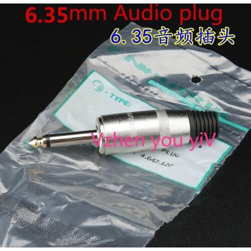 For brand connector NP2C high quality Swiss 6.5 /6.3 power audio plug / microphone plug /6.35 2 Dual Core