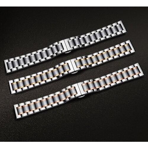 14mm 16mm 18mm 20mm 22mm 24mm Stainless Steel band metal Strap Butterfly Bracelet Watchband Wristband belt watch Accessories