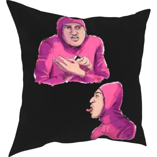 Pink Guy Doodle Filthy Frank Pillowcase Printed Polyester Cushion Cover Decor Pillow Case Cover Home Square 45X45cm