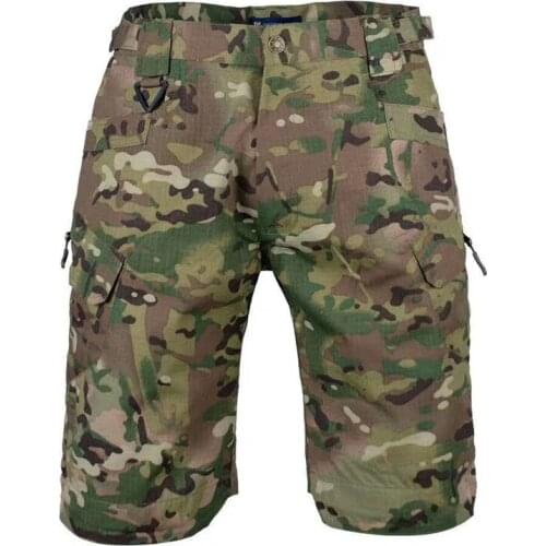 NEW Men Tactical Shorts Summer Camouflage City Urban Security Cargo Shorts Male Rip-Stop Multi-Pockets Military Army Shorts-E