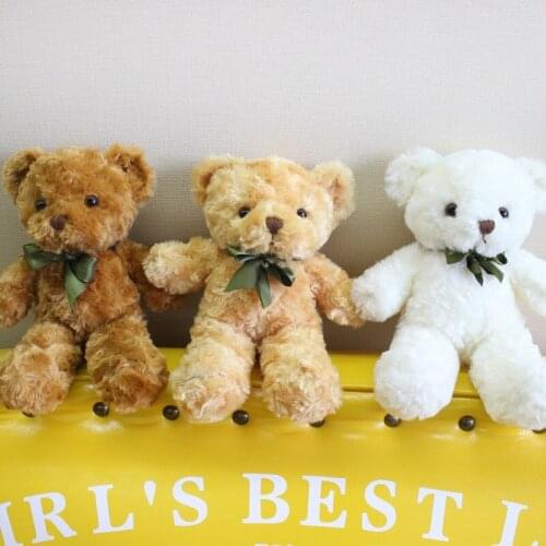 Cute 25/30cm plush simulation bear stuffed soft good quality Pillow Soothing doll Home decoration christmase birthday Warm gift