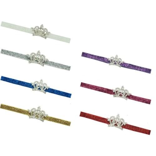 Newborn High Quality Crown Headband Baby Rhinestone Crown Headbands Toddler Infant Baby Girls Crystal Tiara Hairband Photo Prop