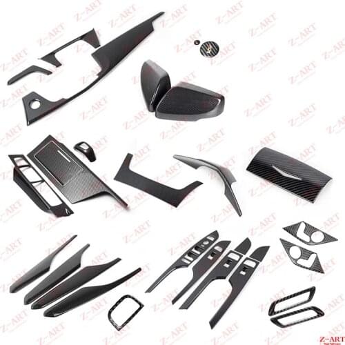 Z-ART Carbon fiber looks interior trim parts for cadillac CT6 interiror trim 29pcs a kit for cadillac CT6 2016-2019