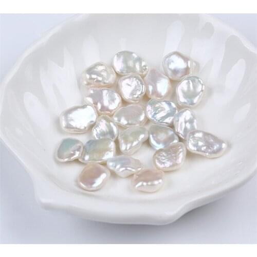 Wholesaler 9.5-10.5mm white freshwater keshi baroque pearl irregular shape loose pearl for making jewelry
