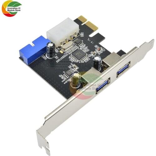 Ziqqucu 2-port PCI Express USB 3.0 front panel with 4-pin and 20-pin control card block