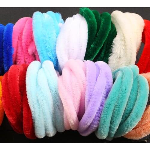 1Meter 10mm Chenille Stems Pipe Cleaners Kids Plush Educational Toy Colorful Pipe Cleaner Toys Handmade DIY Craft Supplies