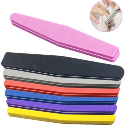 2/5pcs Sponge Nail File Buffer 100/180 Nails Polishing Sanding Grinding Manicure Care Pedicure Pads Nail Art Coat Remove Tool