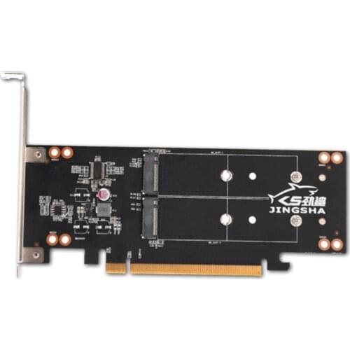 2021 New 4 Port PCI-E X16 To M.2 NVME Controller M.2 key SSD Adapter Card VROC RAID Card
