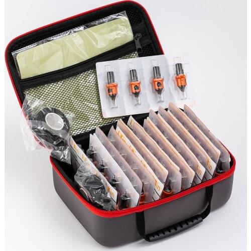 80 Pieces/Lot Assorted Sizes EZ INKIN Silicone Tattoo Cartridge Needles Kit Liner Shader 2 Pcs Grip Bandage Covers