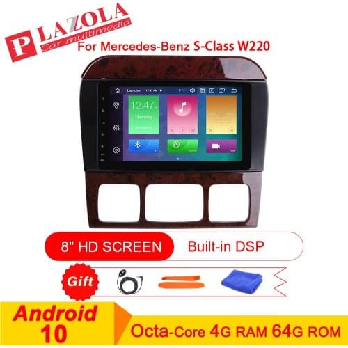 Android 10 Car Stereo Radio Player Navigation GPS For Mercedes-Benz S-CLASS W220 S280 S320 S350 S400 S430 S500 CarPlay DSP WIFI