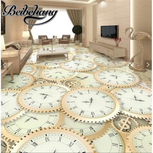 Beibehang custom time to where the 3D floor clocks living room in accordance with the length of the width of the fashionable