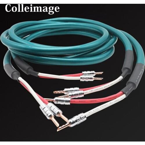 Colleimage Hifi Ortofon 8N Speaker Cable CMC to CMC Banana Plug Hifi Speaker AMP CD With CMC Plug Speaker Audio Cable