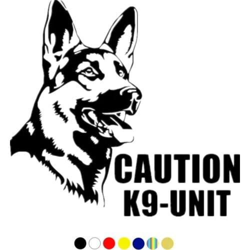 CS-10072# caution K9 unit funny vinyl car sticker waterproof car decal stickers on car truck bumper rear window choose size