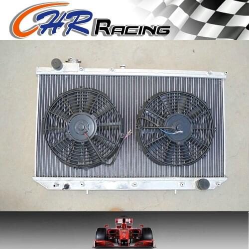For LEXUS GS300 / TOYOTA ARISTO 2JZGE 1993 - 1997 1994 1995 1996 Aluminum Radiator + Fans