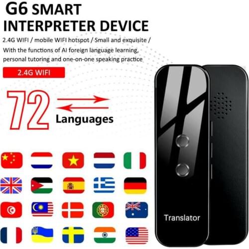 Translator Multi Languages Voice Translator Wifi Learning Travelling Smart 72 Multi Language Translator Portable Real Time