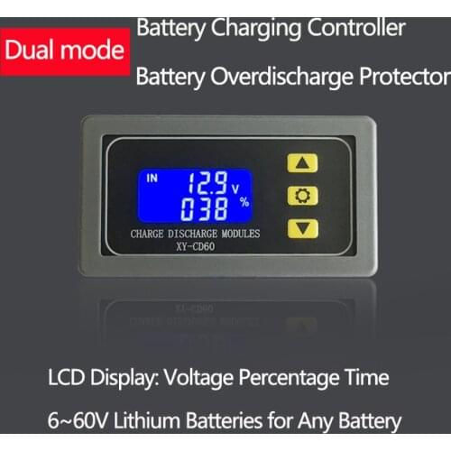CD60 Solar Battery Charger Controller 12V 24V 48V Charging Discharge Control Module Under voltage Current protector Board