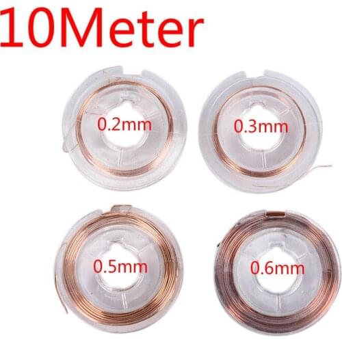 10Meter Magnet Wire Enameled Copper Wire Magnetic Coil Winding For Making Electromagnet Motor Model 0.2mm 0.3mm 0.5mm 0.6mm
