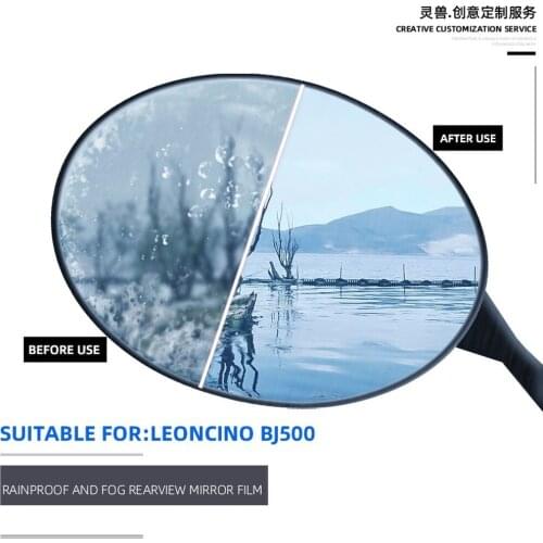 Motorcycle Rearview Mirror Film Reverse Anti-rain Fog Anti-dazzling Film Decals Stickers for Benelli Leoncino 500