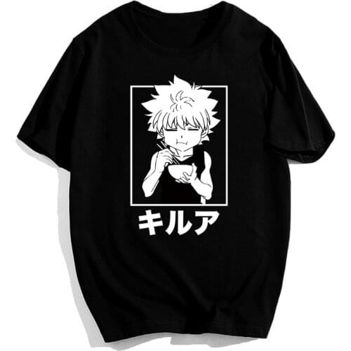 Anime Hunter X Hunter Killua Printed T-shirt Harajuku Men T-shirt