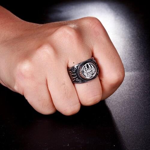 Toten Design Nordic Viking Odin Orc Bear Paw Ring Mens Handmade Fashion Mens Party Club Punk Jewelry Wholesale Accessories