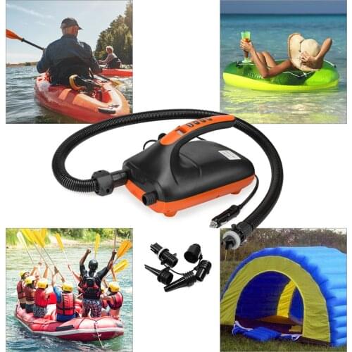 Max 20PSI Inflatable Boat Electric Air Pump High Speed Dual Stage Paddle Board Airbed SUP Paddleboard Fishing Kayak Accessories