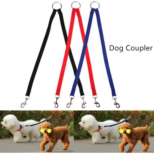 Nylon Pet Dog Coupler Leash Walking Lead Traction Rope for Two Dogs Collar Leading Puppy Leashes Dog Cats Supplies dog harness