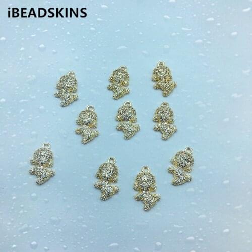 New arrival! 18x10mm 30pcs Copper/Cubic zirconia dog charm for Necklace DIY /Earrings parts,hand Made Earrings Jewelry DIY