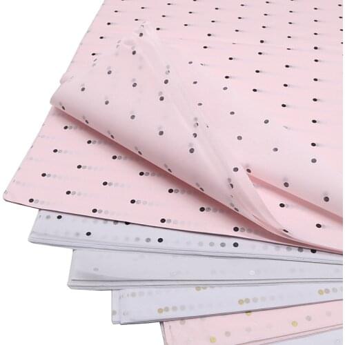 28pcs 50cm*70cm Dot Print Tissue Papers Flower Wrapping Papers Gift Packaging Paper Craft Paper Wine Clothing Wrapping Papers