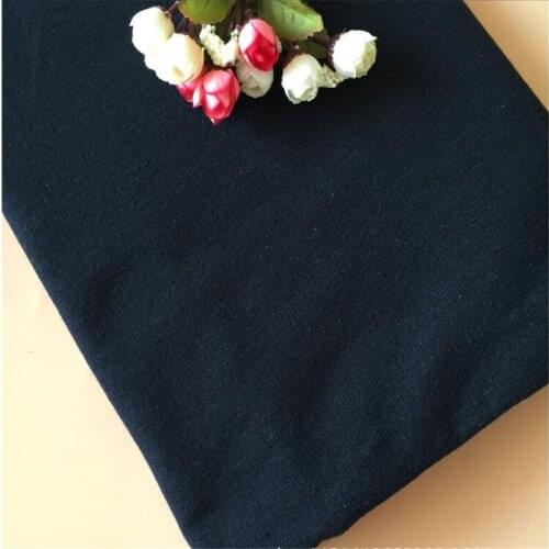 Solid Color Printed Canvas Fabric Cotton Linen Patchwork Fabric Woven DIY Sewing Cloth Manual Quilting Crafts Material Dark Blue