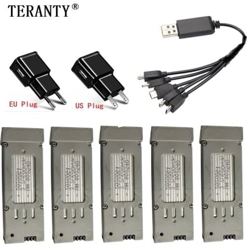 Original 3.7V Lipo Battery With Charger for E59 Drone RC Quadcopter Spare Parts 600mAH For RC Drone Battery high power