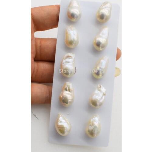 Freshwater pearl reborn keshi drop half hole FPPJ wholesale beads nature loose beads for DIY jewelry