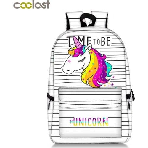 Colorful Unicorn Students Backpack Cartoon Panda Children School Bags Backpack for Teenager Girls Book Bag Women Laptop Backpack