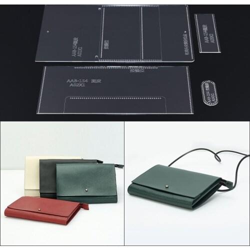 DIY Handbag Shoulder Bag Leather Stencil Kit Template Acrylic Stencil Leathercraft Tool Sets for DIY Retro Shoulder Bag Design