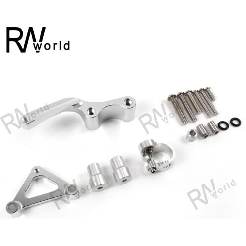 For DUCATI 696 796 795 1 Set Motorcycle Steering Stabilizer Damper Mounting Bracket Kit Accessories Hight Quality Gold Sliver
