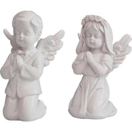 Angel Statue Praying Desktop Ornaments Creative Decor for Home Indoor Desktop Decoration Art Crafts Living Room Item N0PA